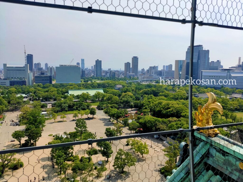 大阪城天守閣からの眺め