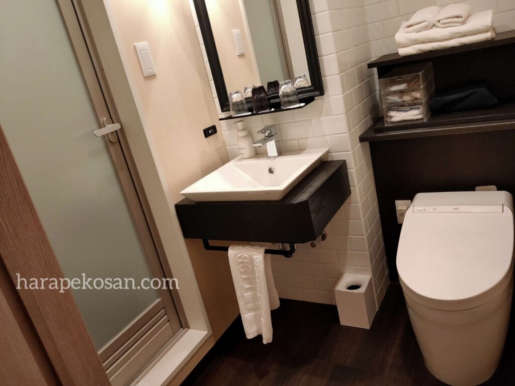 リーベルホテル スタンダードルームの洗面所とシャワールーム